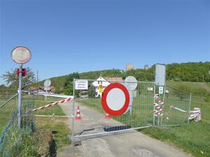 Bättwil, Tannwaldweg, mit Blick auf Ruine Landskron